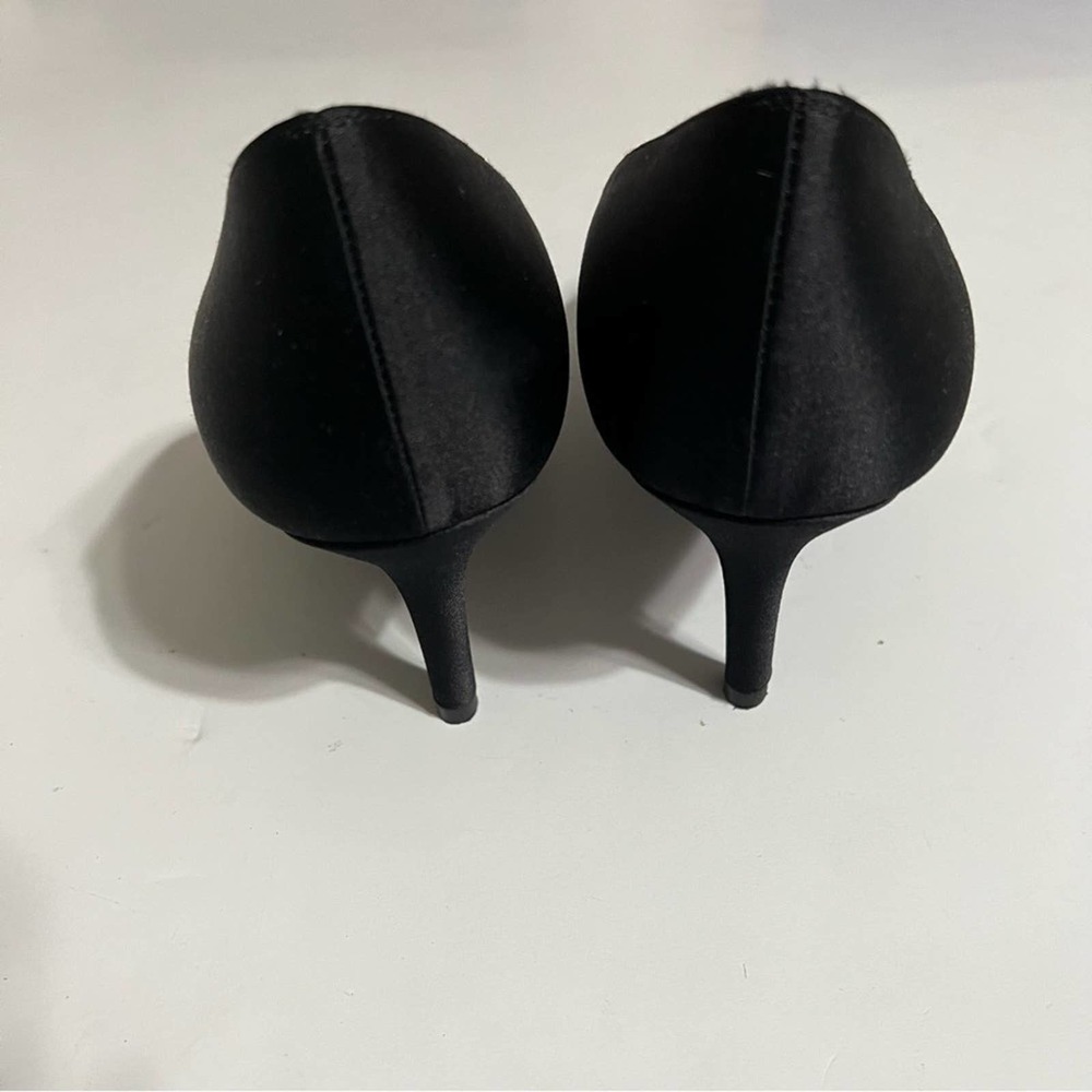 Stuart Weitzman Black Lace Peep Toe Heels - Picture 9 of 12